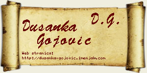 Dušanka Gojović vizit kartica
